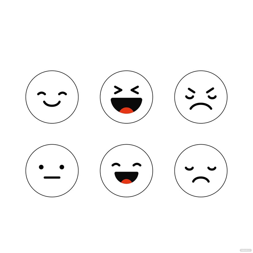 Black and White Emoji Vector