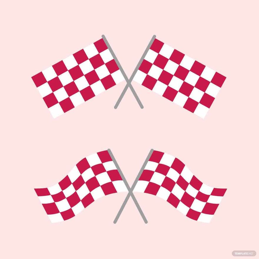 Red And White Checkered Banner