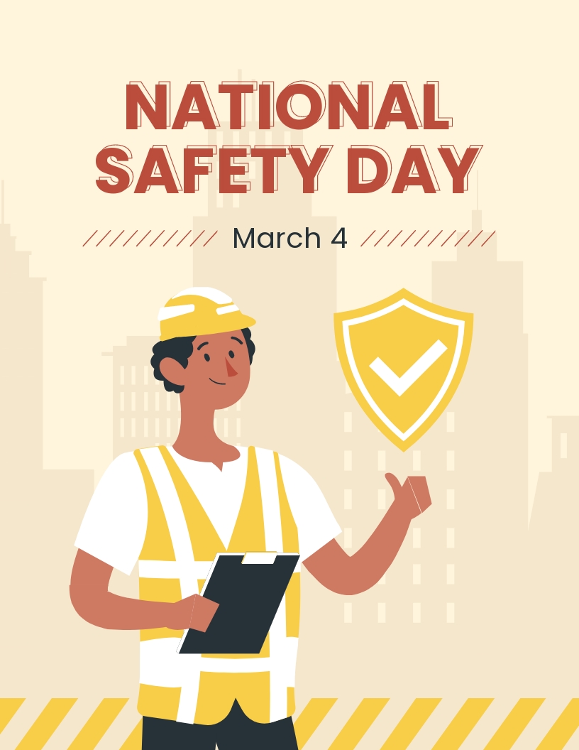 National Safety Day Flyer Template