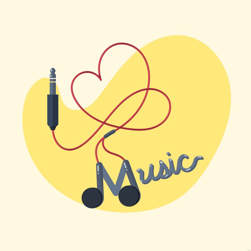 I Love Music Illustration