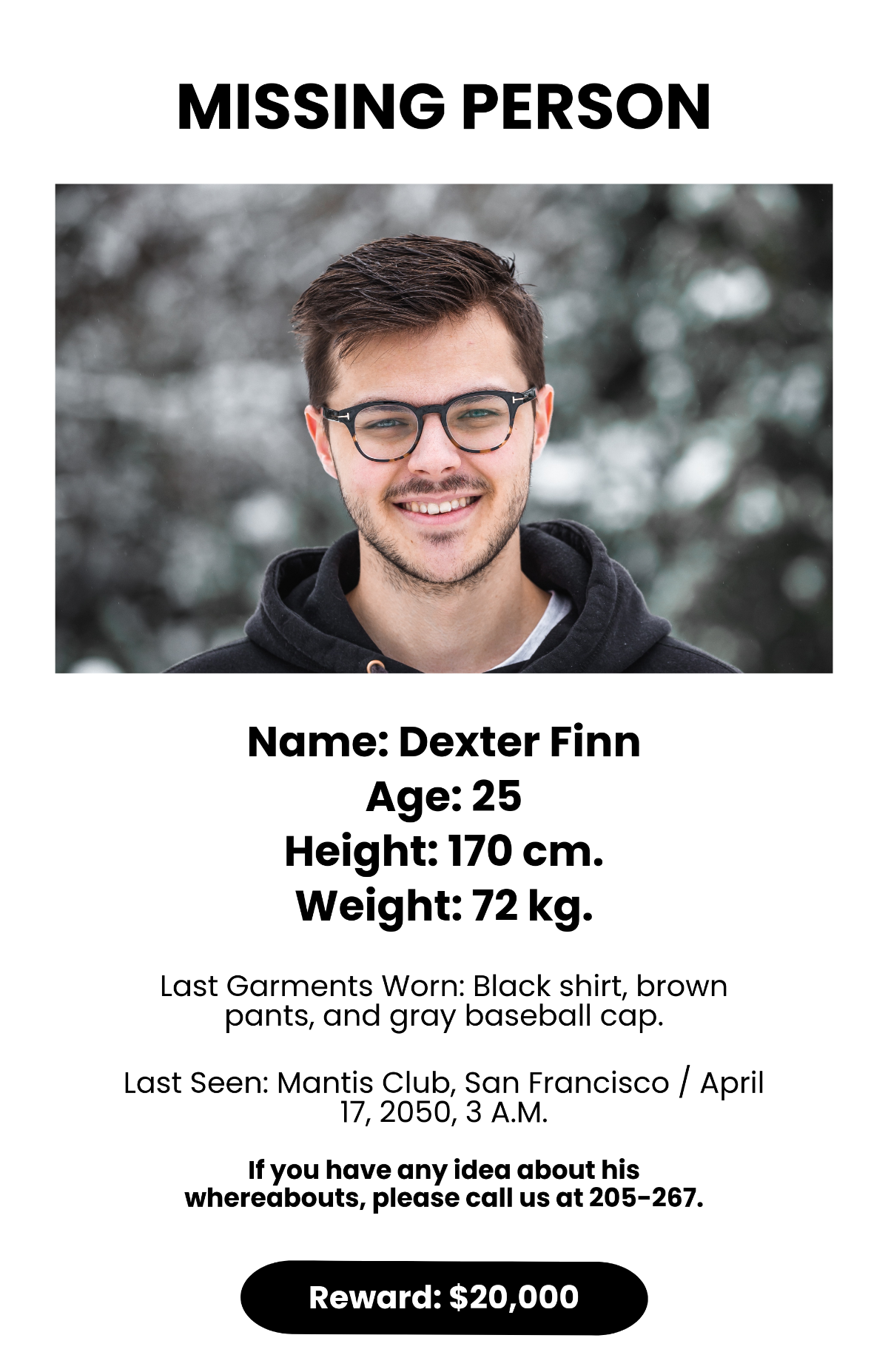 Free Missing Poster Template