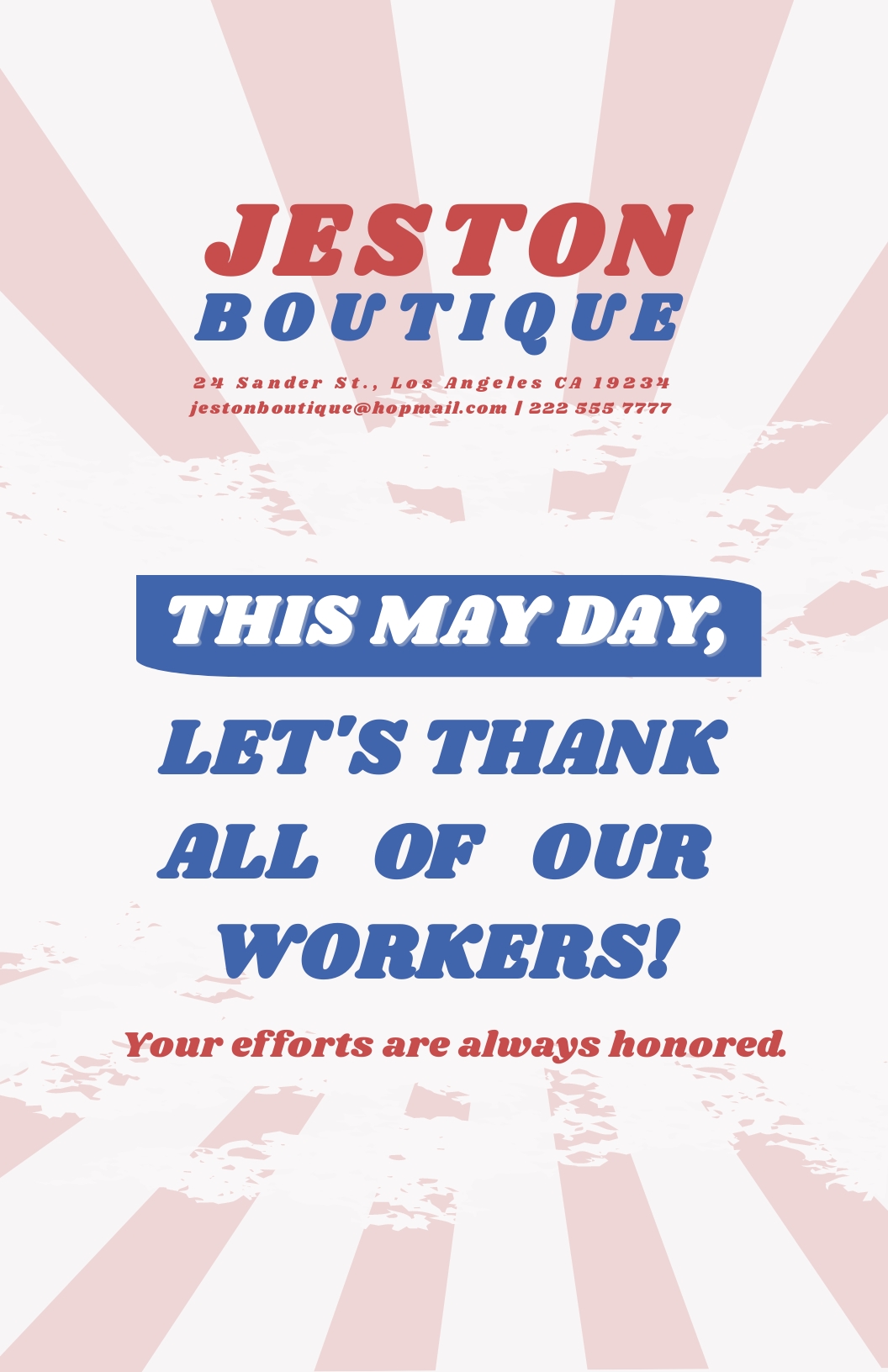 Free Vintage May Day Poster Template