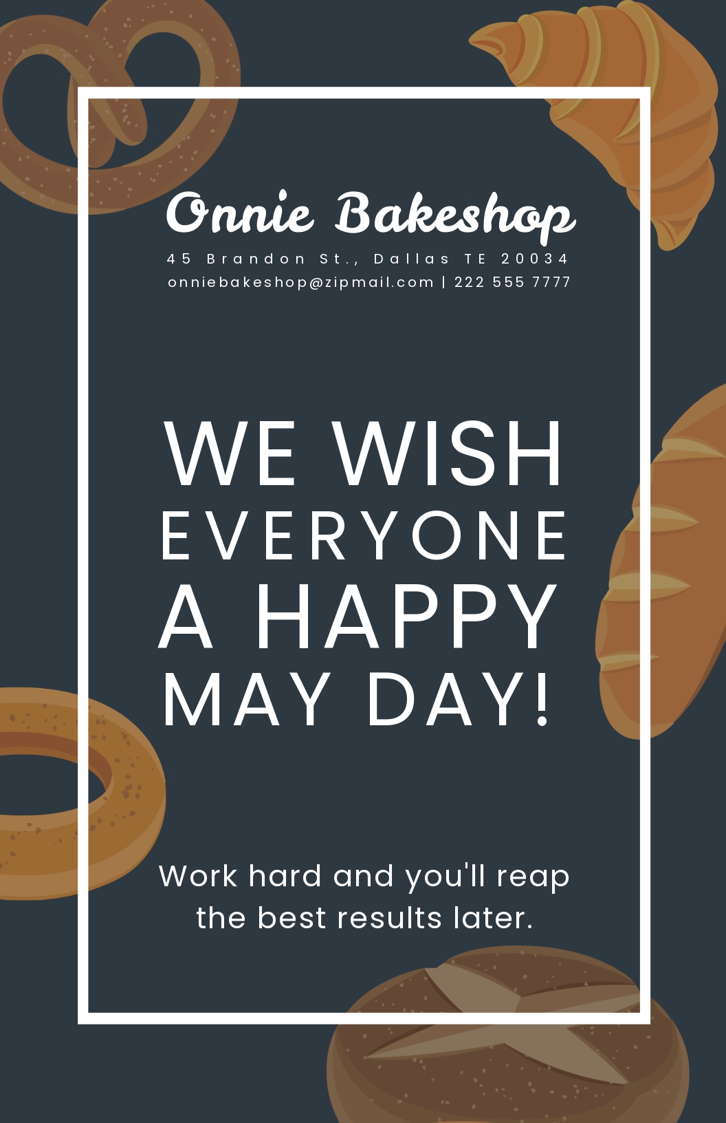 Free May Day Wishes Poster Template