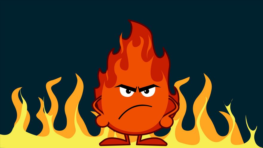 Cartoon Fire Background