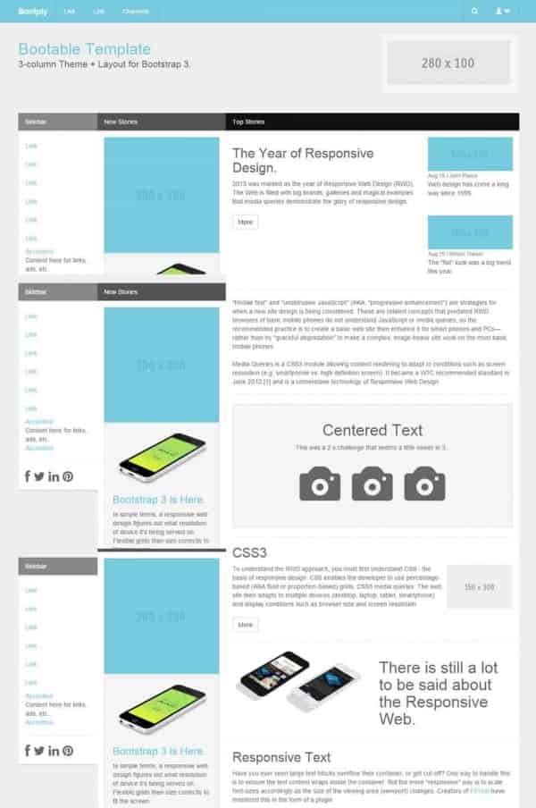 bootable bootstrap template