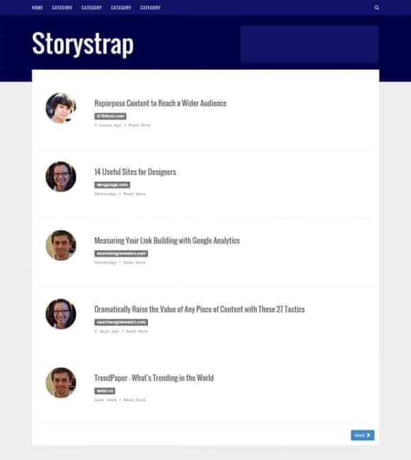 storystrap bootstrap template