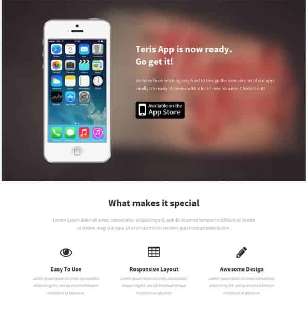 iphone app landing page