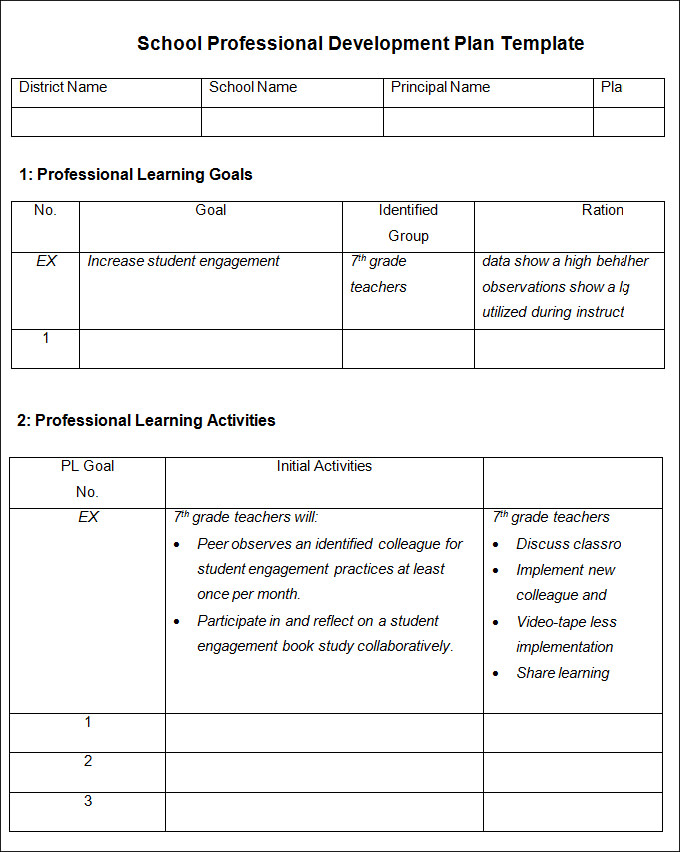 For Teachers Professional Development Goals