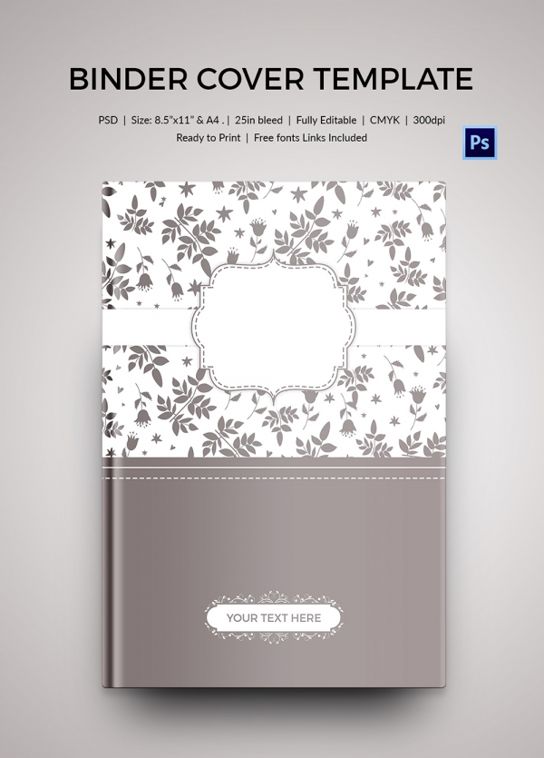 beautiful binder cover template