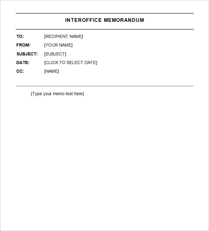 free inter office memo template