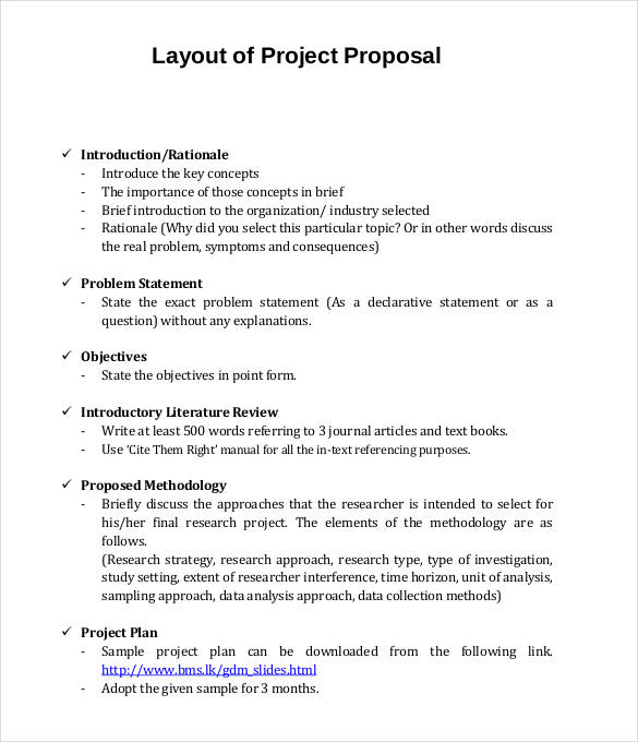 layout-of-project-proposal