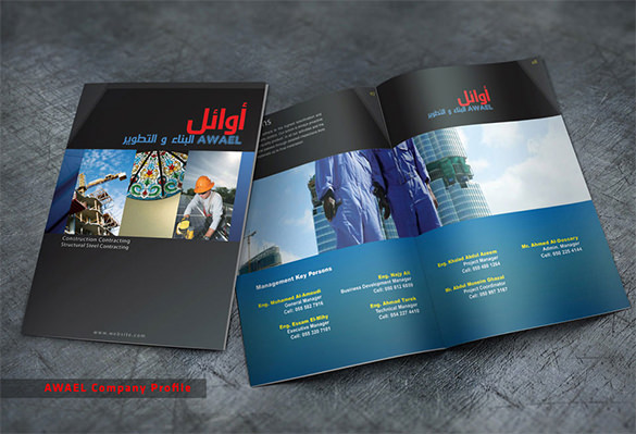 popular construction company brochure template