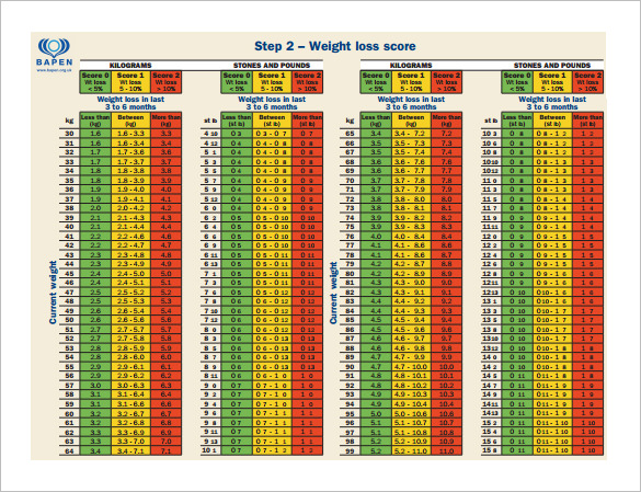 Weight Loss Chart Template – 9+ Free Word, Excel, PDF Format Download!