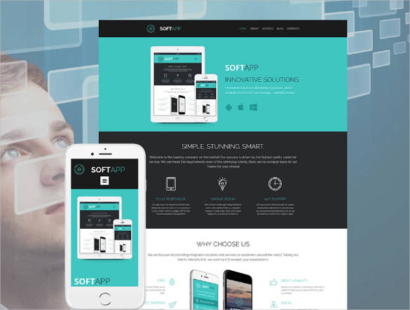 soft app responsive bootstrap website template