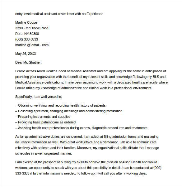 Sample Cover Letter With No Experience Top Display Stylish