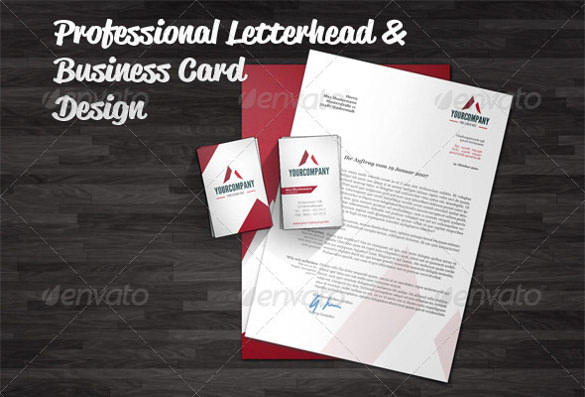 professional letterhead and business card design template