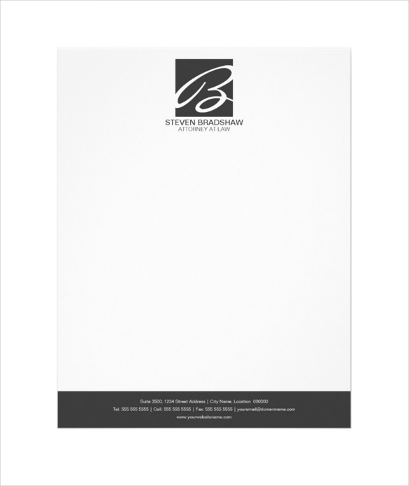 professional monogram grey letterhead template download