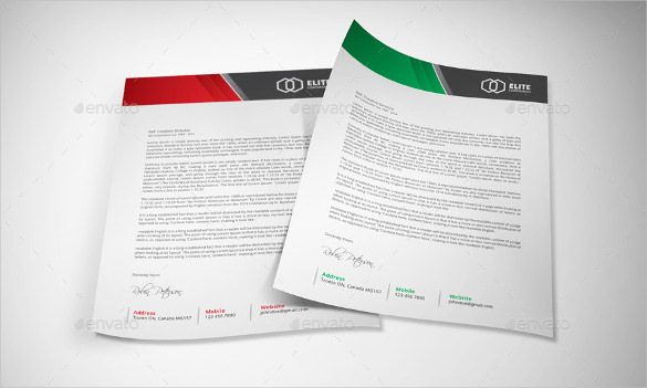 professional letterhead vector eps ai illustrator template download