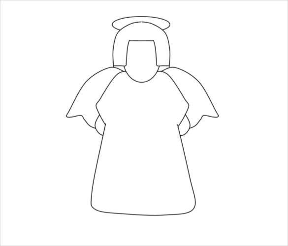 simple angel drawing free download