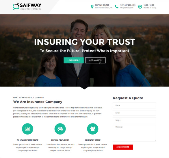 insurance agency html5 websitetemplate