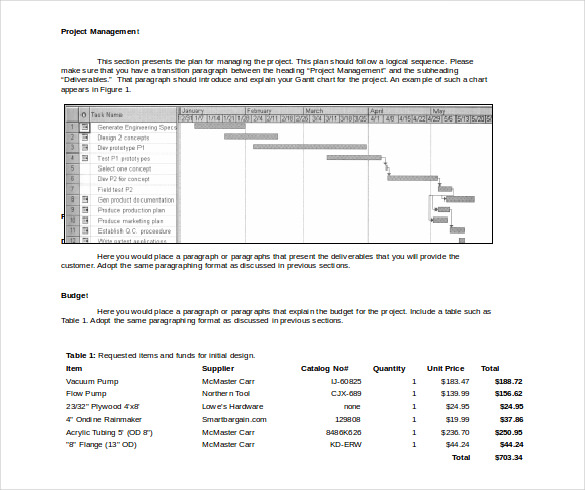 project proposal document free template