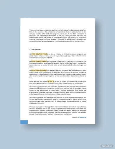 capability statement template