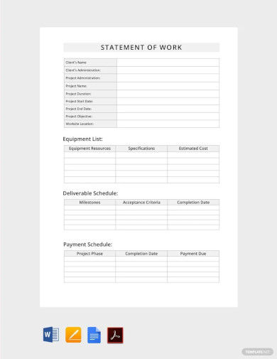 statement of work template