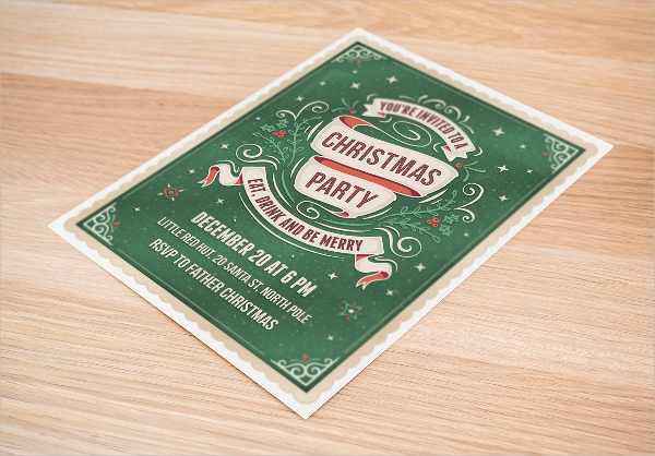 Floral Christmas Party Invitation