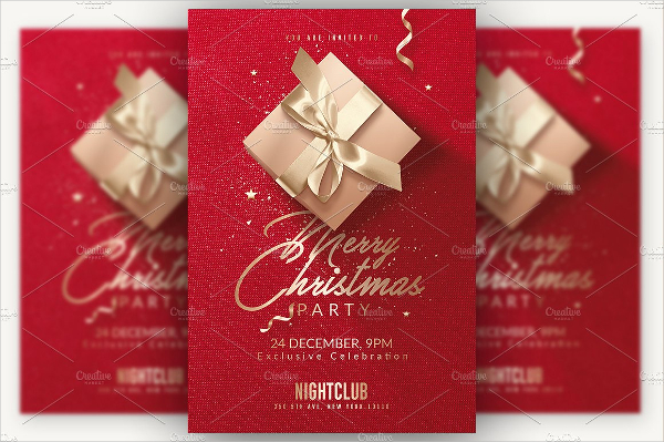 Red Christmas Party Invitation