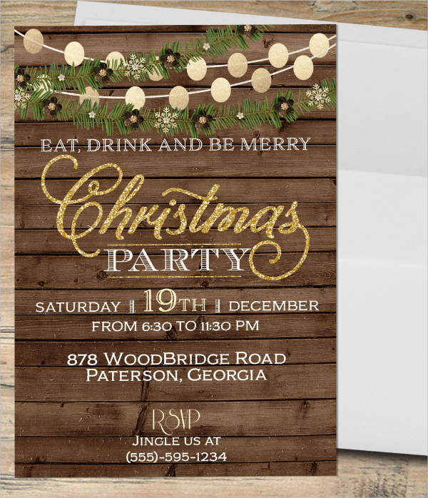 Rustic Christmas Invitation