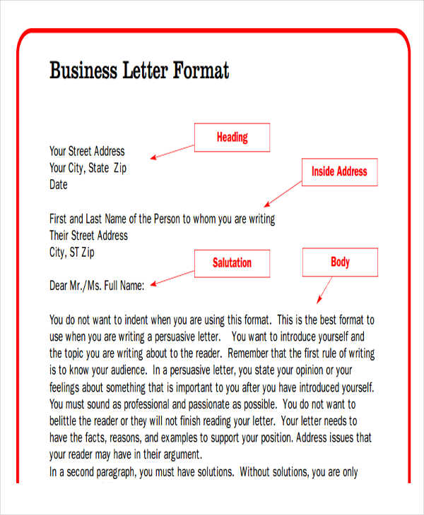 44+ Business Letter Format | Free & Premium Templates