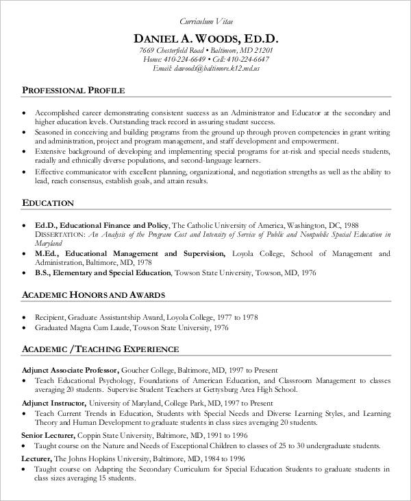 Curriculum Vitae Format Pdf / Cv Format Word Free Professional Cv ...