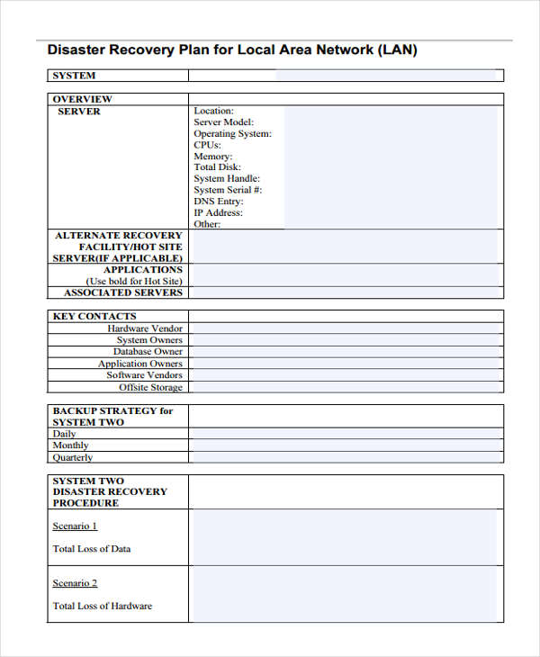 Disaster Plan Templates