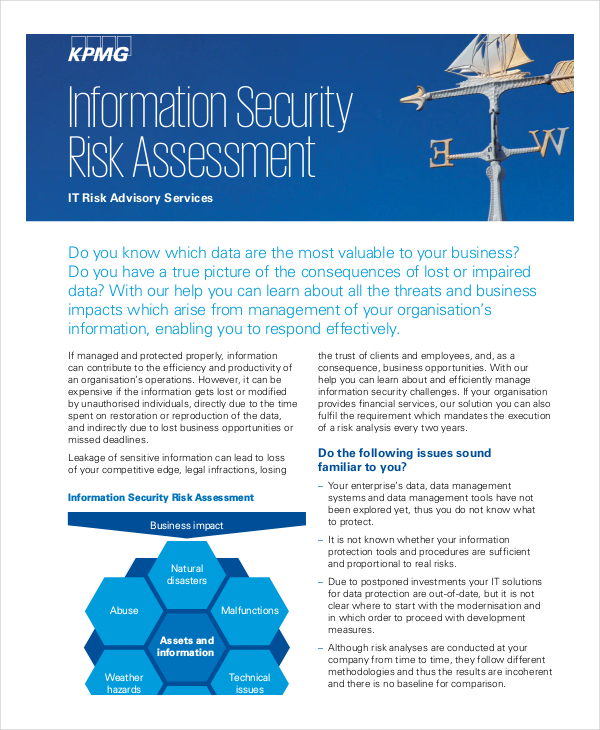 Information Security Risk Assessment Report Sample - Printable ...