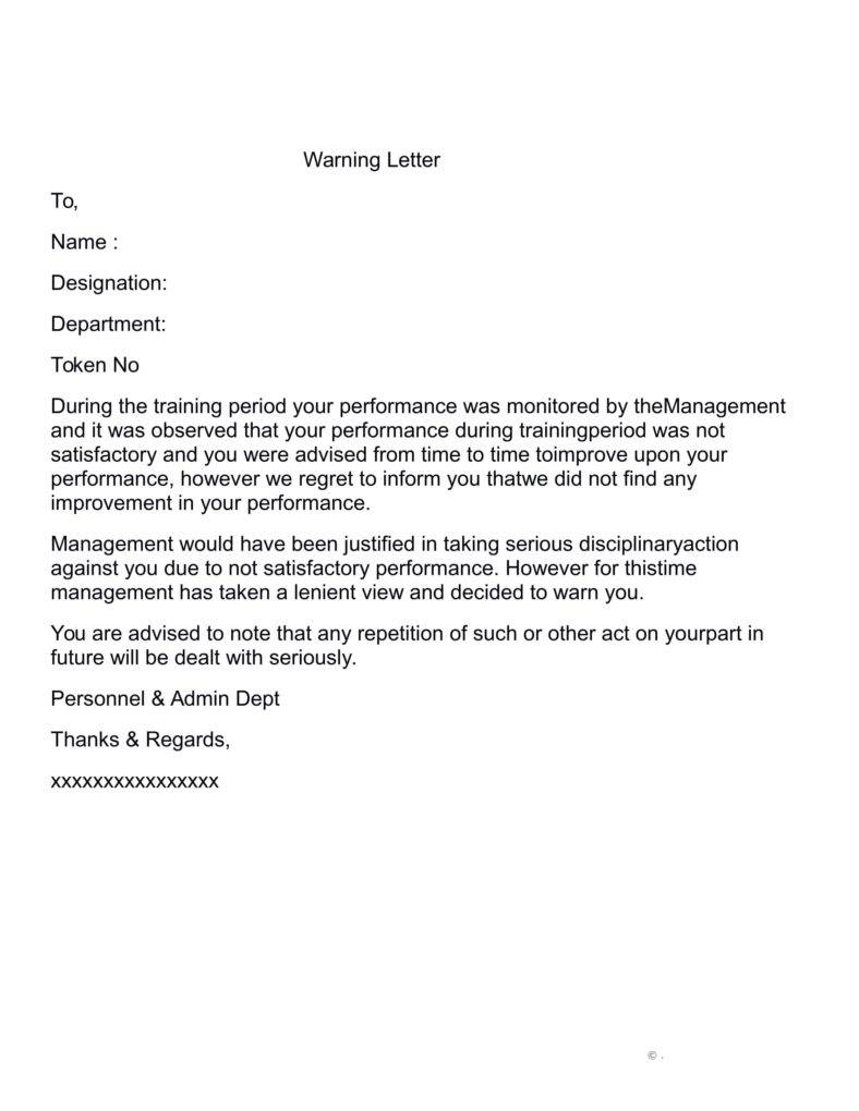 professional warning letter for poor performance 1 788x1020