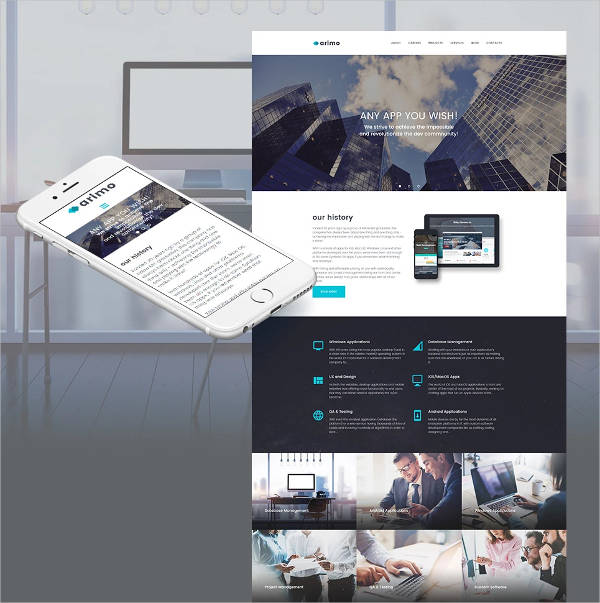 arimo responsive bootstrap template