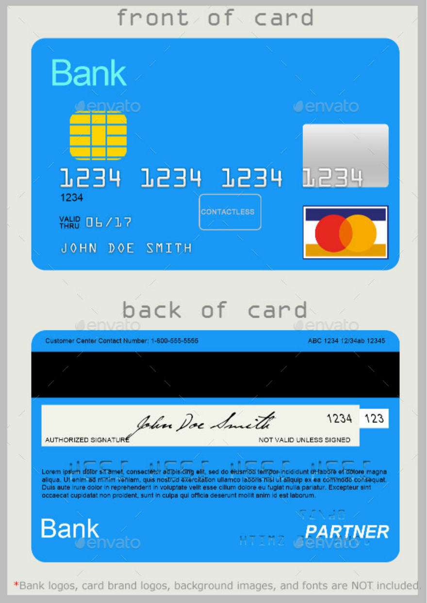 Credit Card Size Template