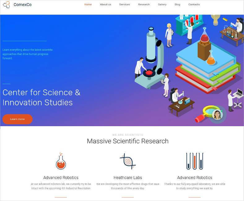 science lab premium motocms theme 788x650