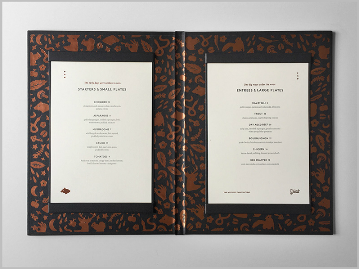 elegant dinner menu design