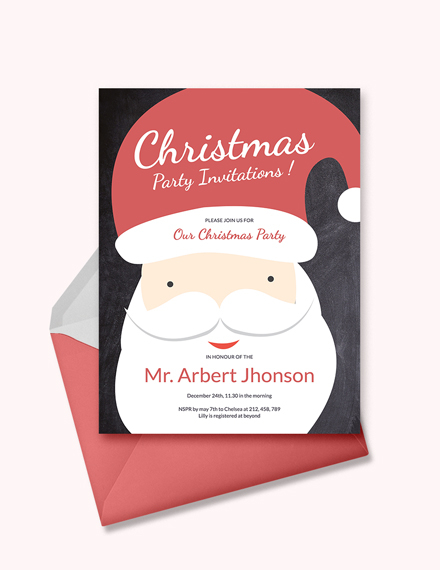 creative christmas party invitation template