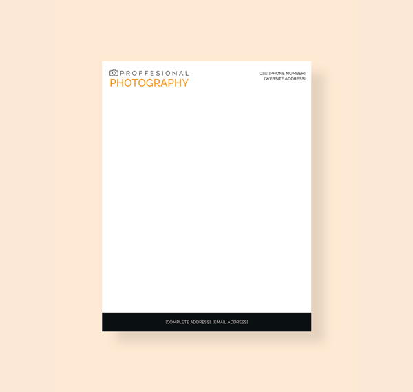 photography letterhead template