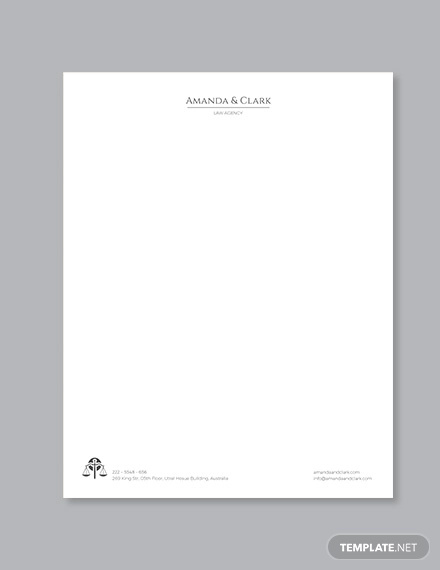 legal letterhead template