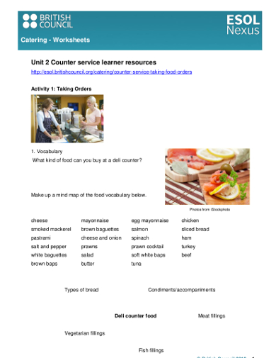 sample catering worksheet