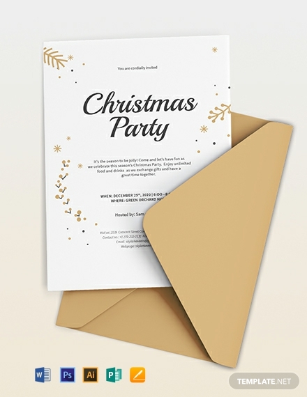 christmas invitation template 440x570