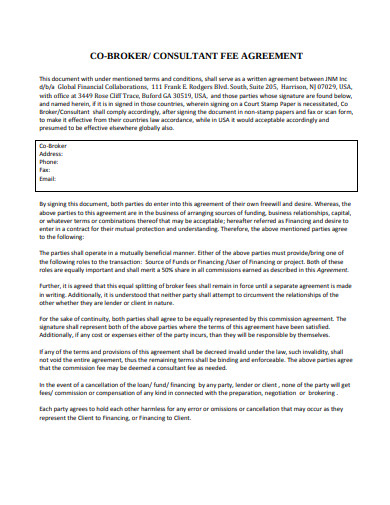 consultant fee agreement template