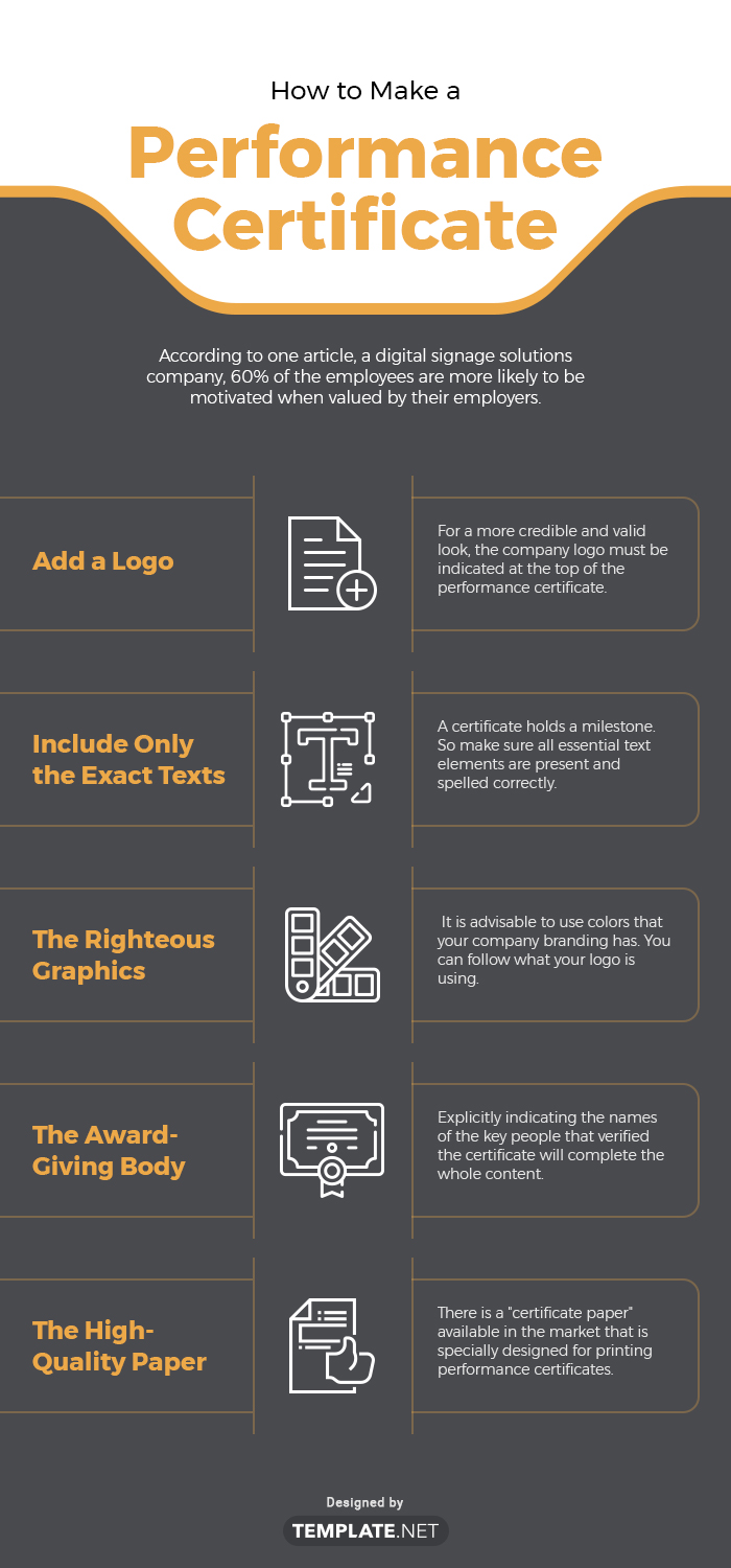 performance certificate template