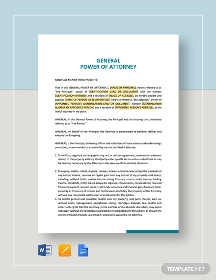 19+ Power of Attorney Templates - Free Sample, Example, Format