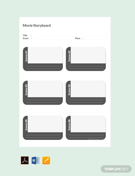 movie storyboard template