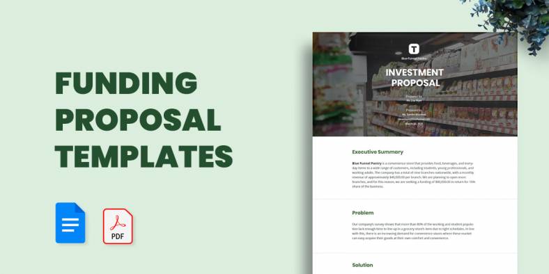 23+ Funding Proposal Templates – DOC, PDF, Excel, Apple Pages, Google Docs