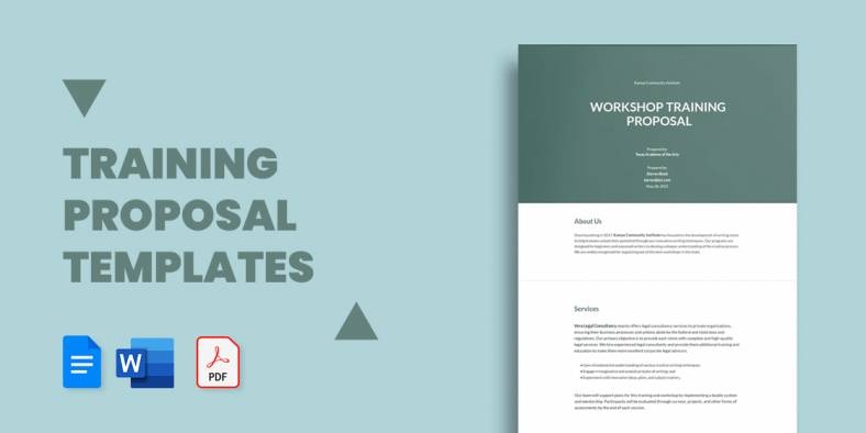 57+ Training Proposal Templates in PDF | Google Docs | MS Word | Pages